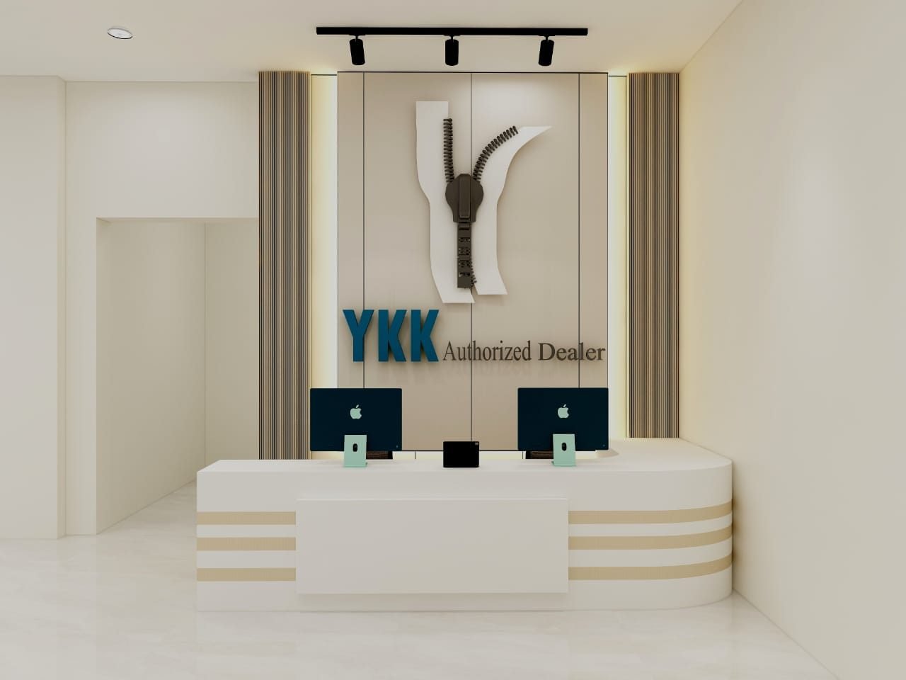 Dealer showroom reception desk